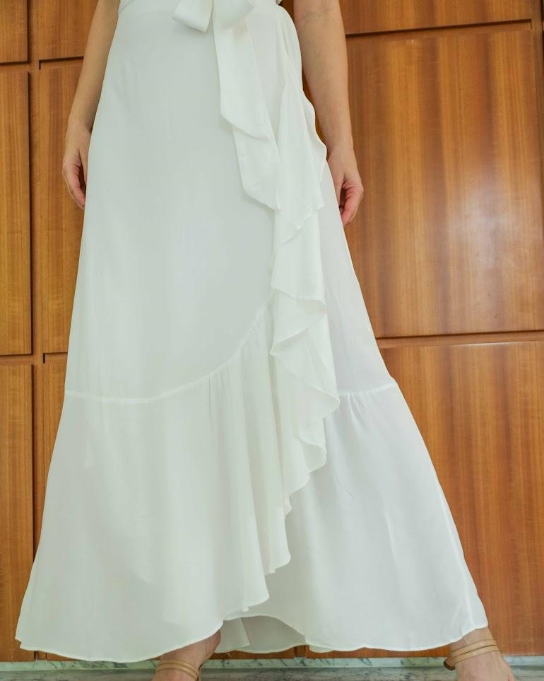 Vestido Longo Cora BY Wear corrente branco BY WEAR