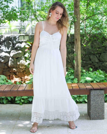 Vestido Longo Deise BY Wear laise branco BY WEAR