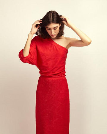 Vestido Midi Atena BY Wear flame vermelho BY WEAR