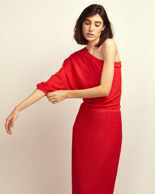 Vestido Midi Atena BY Wear flame vermelho BY WEAR