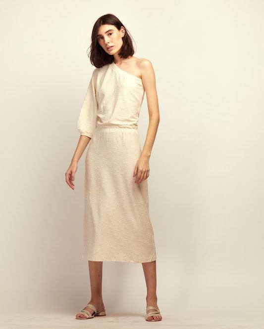 Vestido Midi Atena BY Wear flame off white BY WEAR